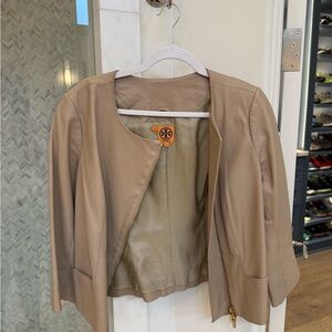 Tory Burch Tan Leather Jacket
